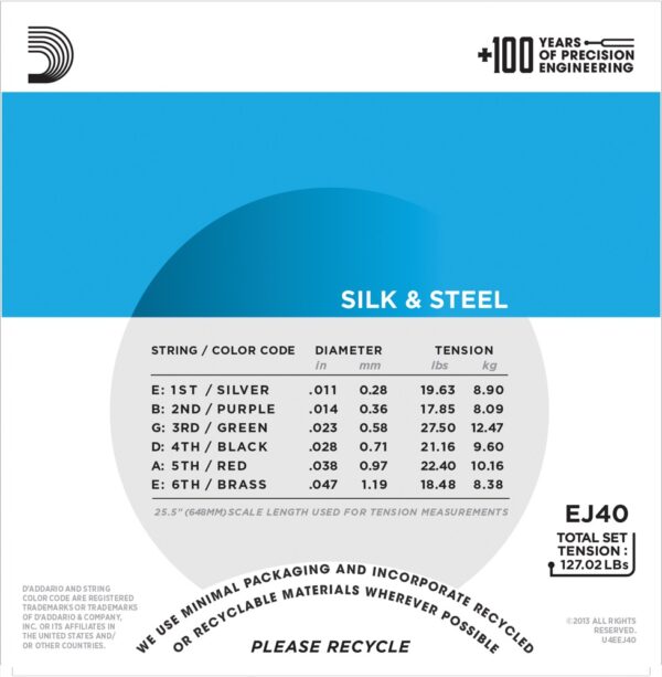 D'Addario Fretted EJ40 Silk & Steel 011-047 - Bild 4