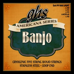 GHS Banjo PF190 - AMERICANA SERIES BANJO - Cryogenically Treated Stainless Steel, Light