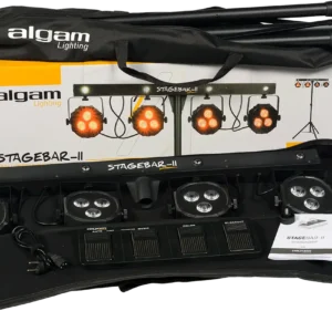 algamLightning Stagebar II - 2-in-1 LED Spotlights on Stand with Foot Controller